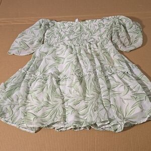 Justify Kids Green Leaf Print Blouse